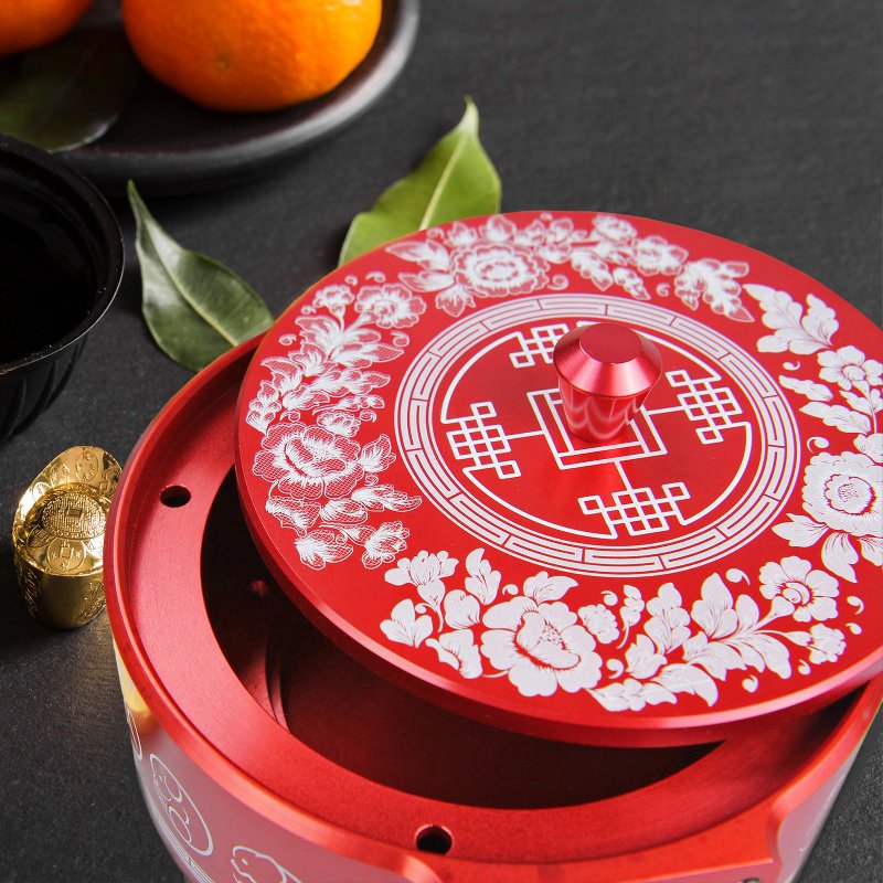 【航太边角料再造】万年糖果盒/全盒-铝合金糖果盒 - 置物架/篮子 - 铝合金 红色