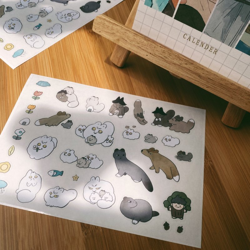 透明雾膜贴纸 - 贴纸 - 纸 