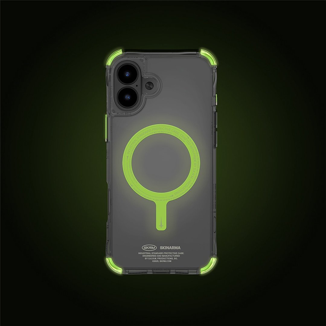 iPhone 16系列 Saido低调风格磁吸防摔手机壳 附扣具-夜光 - 手机壳/手机套 - 其他材质 透明