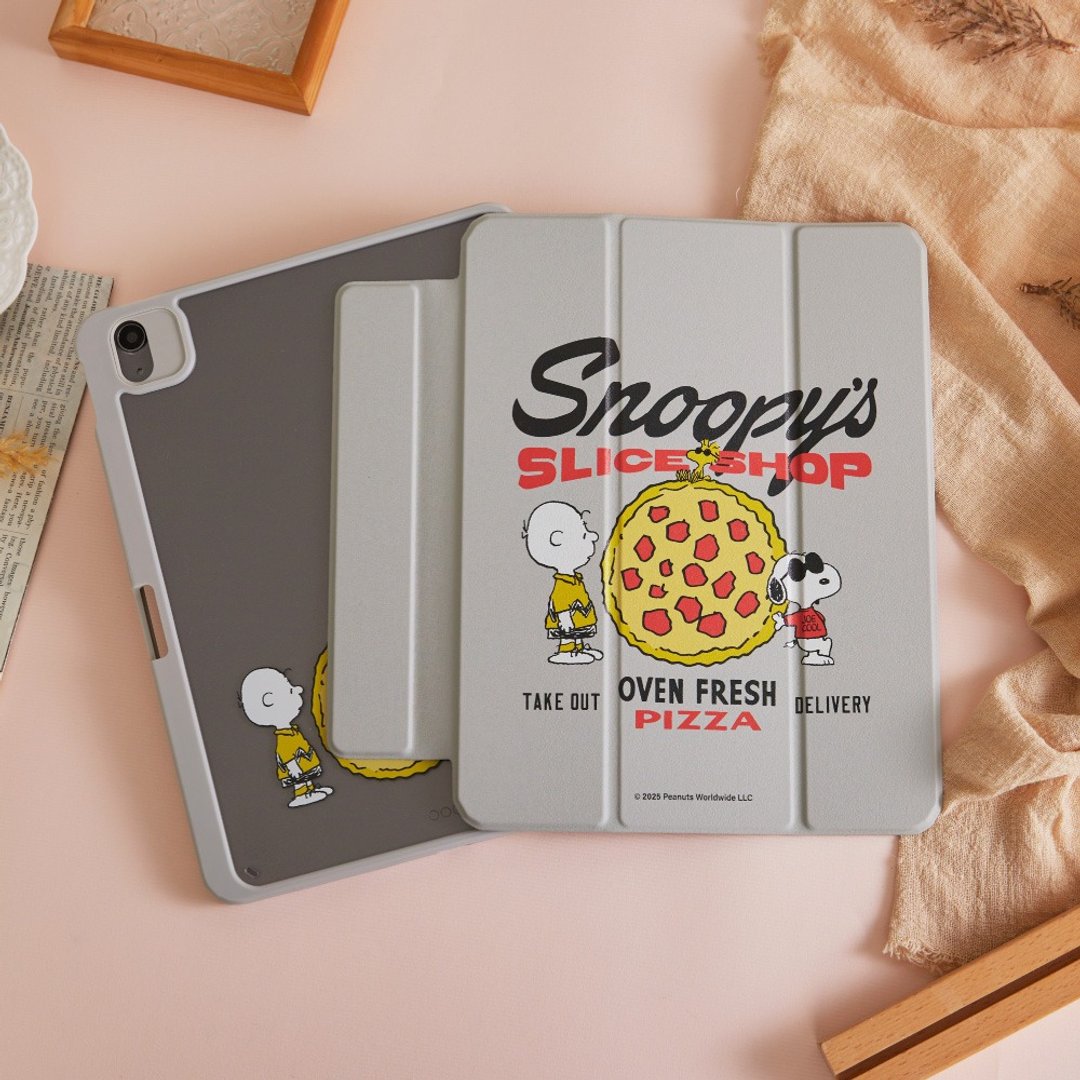 SNOOPY 史努比新鲜披萨强悍磁吸 iPad 三折/Y 折保护壳 - 平板/电脑保护壳 - 塑料 多色