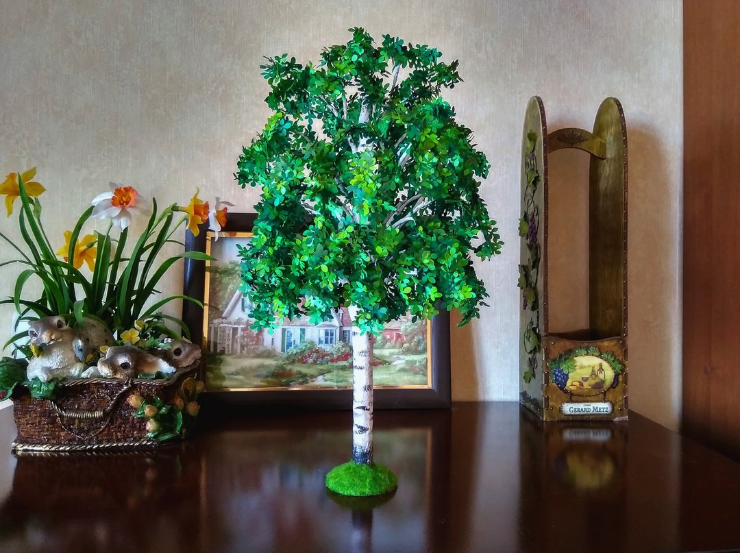 1:12 scale.Birch tree for dollhouse.Dollhouse miniature. - 玩偶/公仔 - 其他材质 