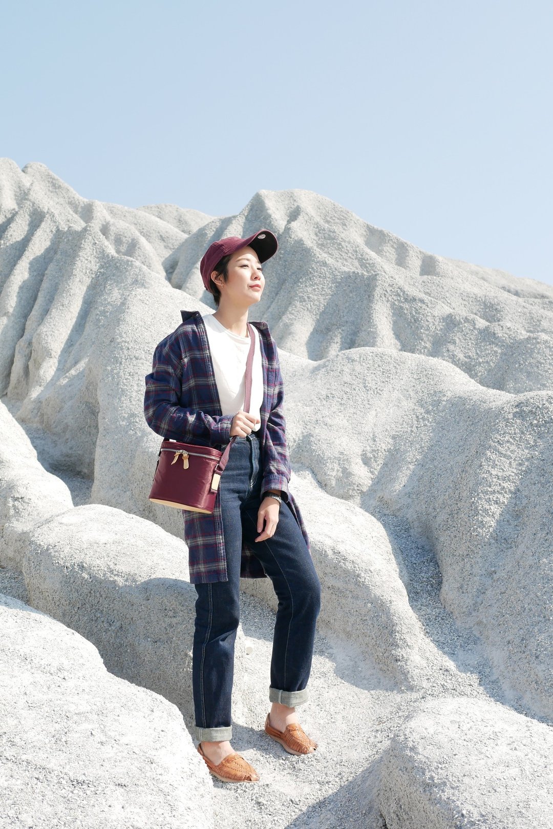 KIT bucket camera bag - Maroon red กระเป๋ากล้อง อเนกประสงค์ สีแดงเลือดหมู - 相机包/相机袋 - 聚酯纤维 红色