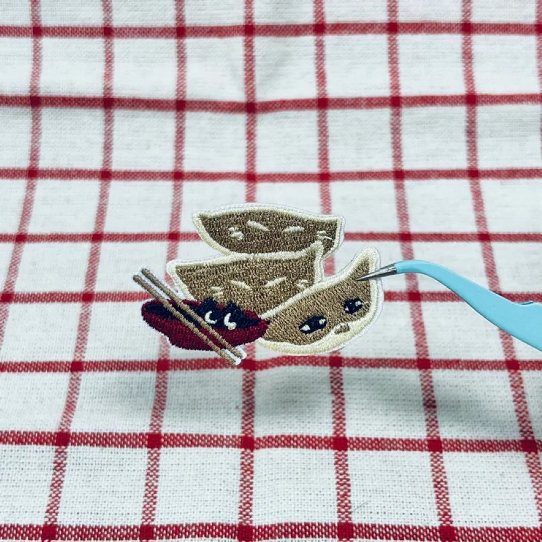 早餐猫猫  煎饺 - 编织/刺绣/羊毛毡/裁缝 - 绣线 卡其色