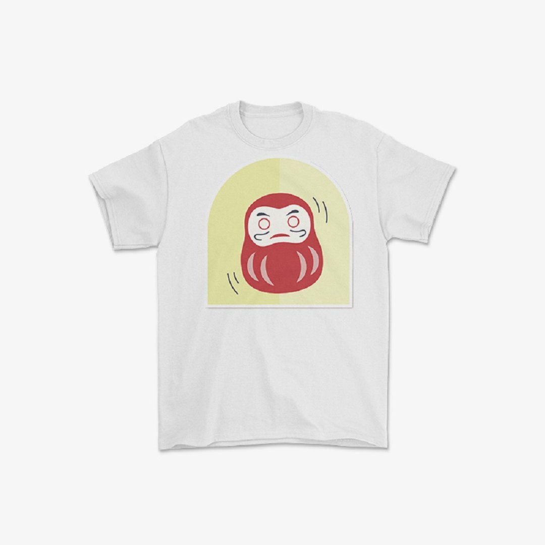 PSHK 纯棉短袖白色T Shirt T恤 男女同款 日本系列(达摩) - 女装 T 恤 - 棉．麻 白色