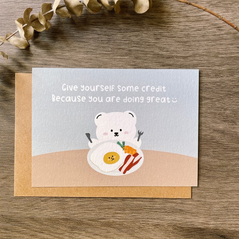 #59 _smallthings 插画明信片 (All day breakfast) - 卡片/明信片 - 纸 蓝色