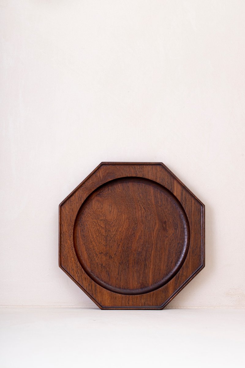 玲木系列 - 8号 八边盘 缅甸柚木大漆 茶盘 - 盘子/餐盘/盘架 - 木头 