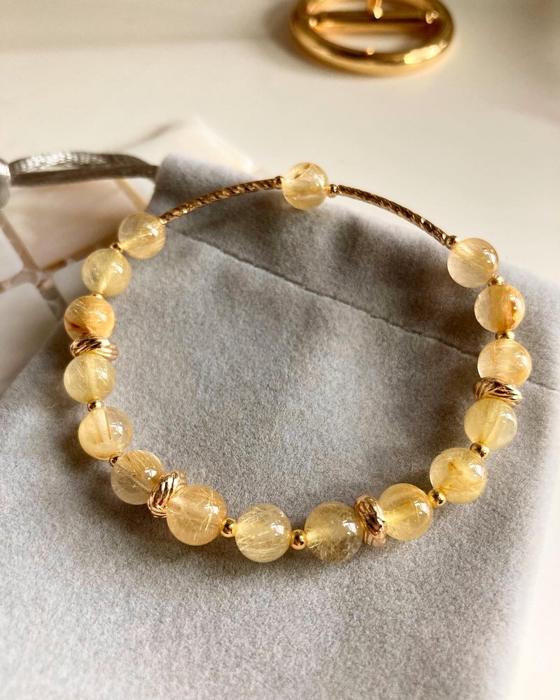 提升自信招财天然金钛晶手镯 - 手链/手环 - 其他材质 