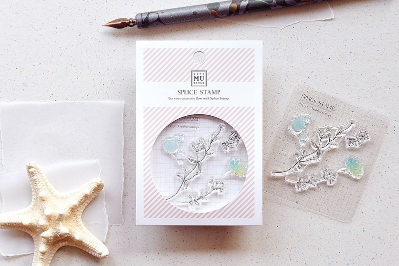 【拼贴印章】no.06-风染花 | 水晶印章、透明印章、花草印章 - 印章/印台 - 硅胶 透明