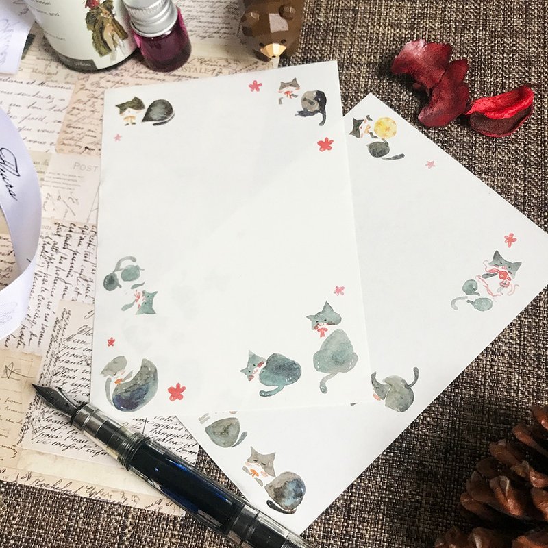 奔驰猫的日常-便签信纸 - 信封/信纸 - 纸 黑色