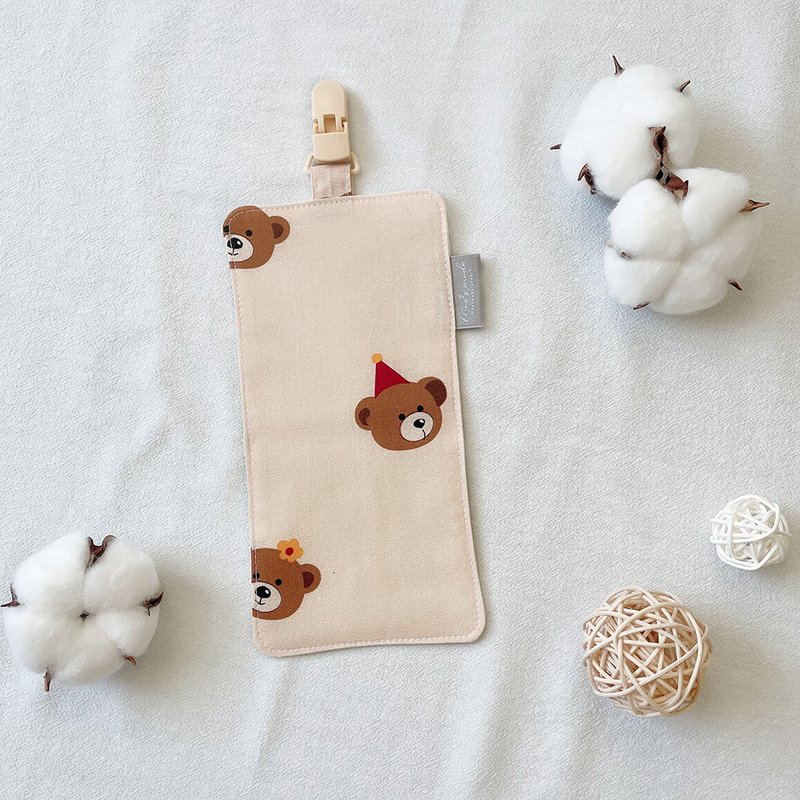 可可熊 幼儿园手帕夹 幼儿园必备 手帕 手帕夹 儿童手帕 擦手巾 - 其他 - 棉．麻 