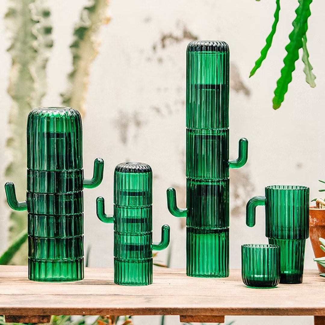 西班牙 DOIY Saguaro 仙人掌系列水具创意杯子 - 其他杯子 - 玻璃 绿色