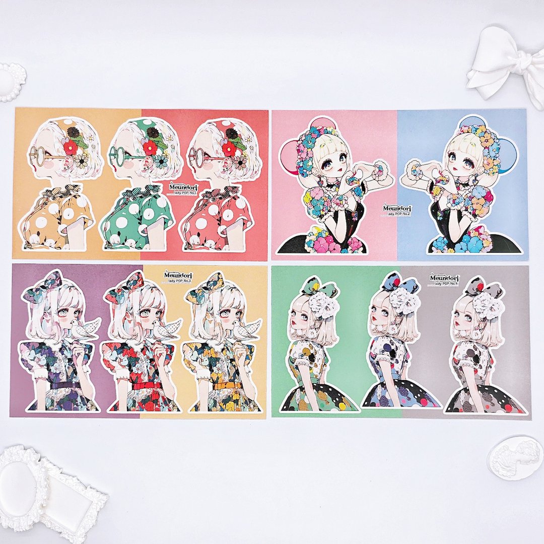 Lady pop 纸质贴纸 - 贴纸 - 纸 