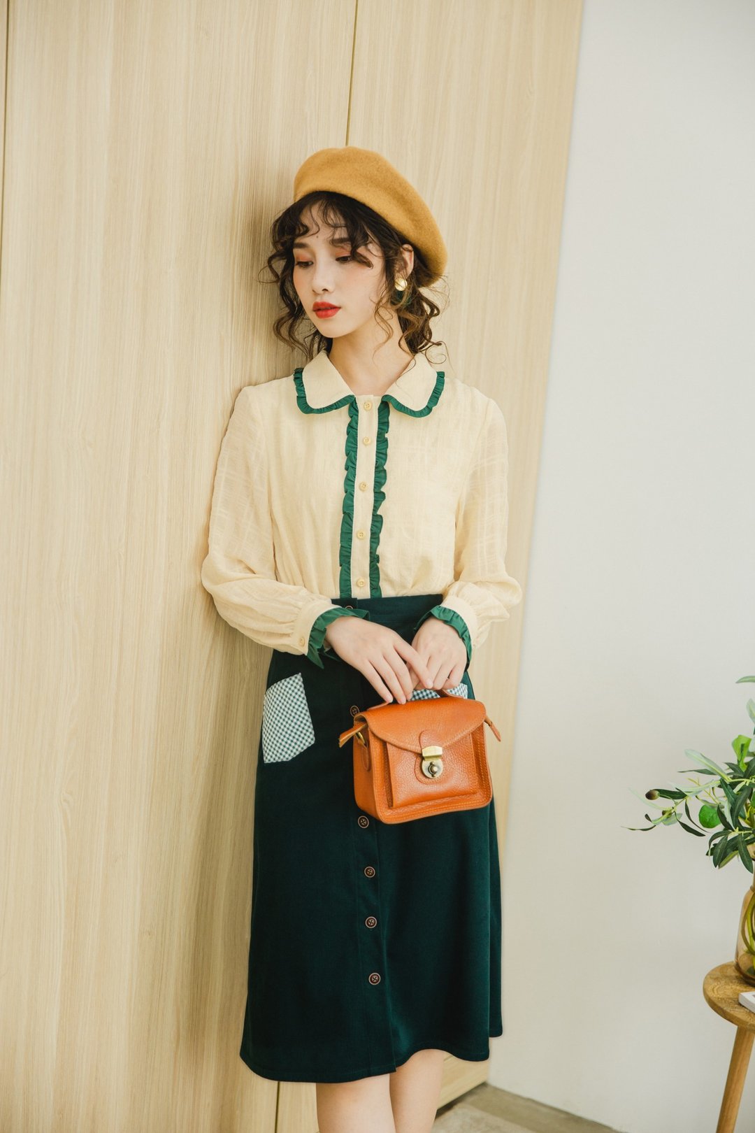 【出清品】娃娃领衬衫女长袖设计感衬衣2019法式复古上衣9703 - 女装衬衫 - 其他材质 