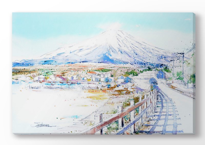 追访富士山の旅 | 山中湖 |无框画30X45cm | 装饰画 | 日本 - 海报/装饰画/版画 - 木头 白色
