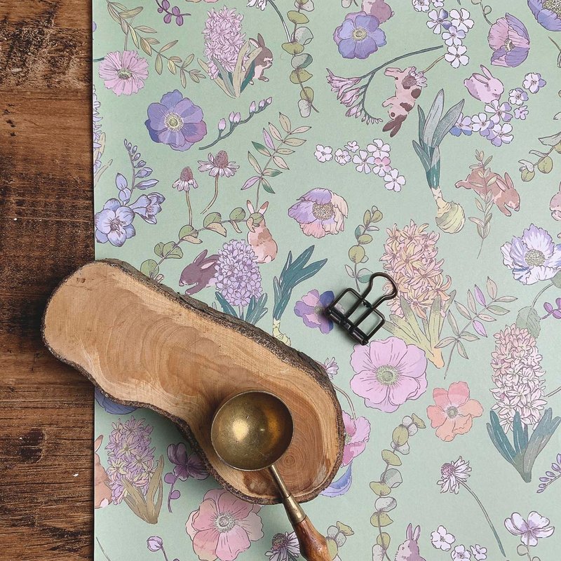 英国伦敦旅游 A4复古包装纸 6款各2张 书衣 兔兔素材包 - 包装材料 - 纸 绿色