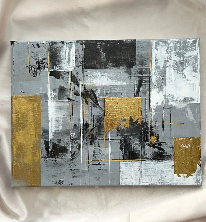 抽象画/大型/室内/绘画/细微差别/质感/现代/北欧/海外 - 海报/装饰画/版画 - 纸 灰色