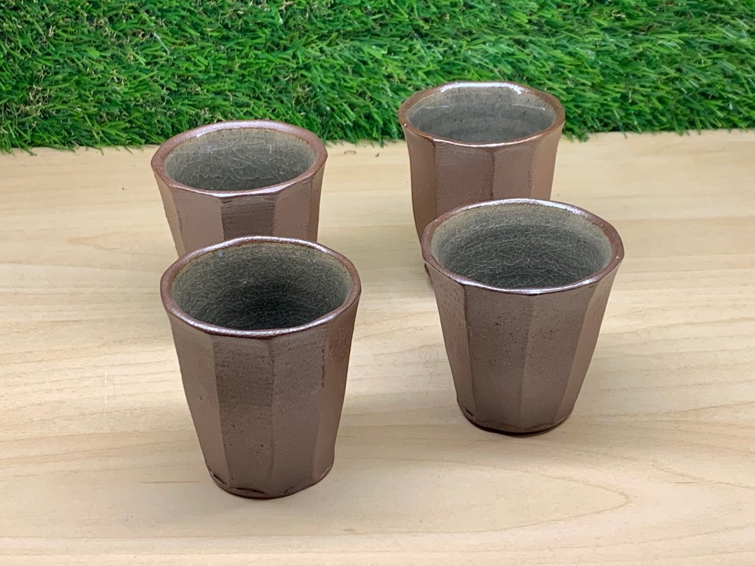 素面宽切品茗茶杯 l 柴烧 - 茶具/茶杯 - 陶 多色