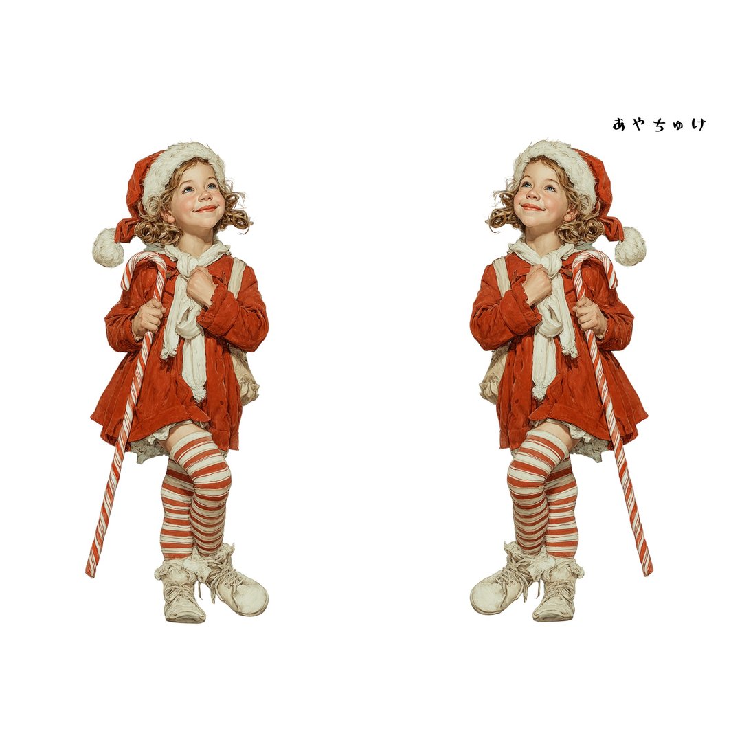 【11月新品2】08-108-0103 人物贴纸 圣诞复古风 - 贴纸 - 纸 