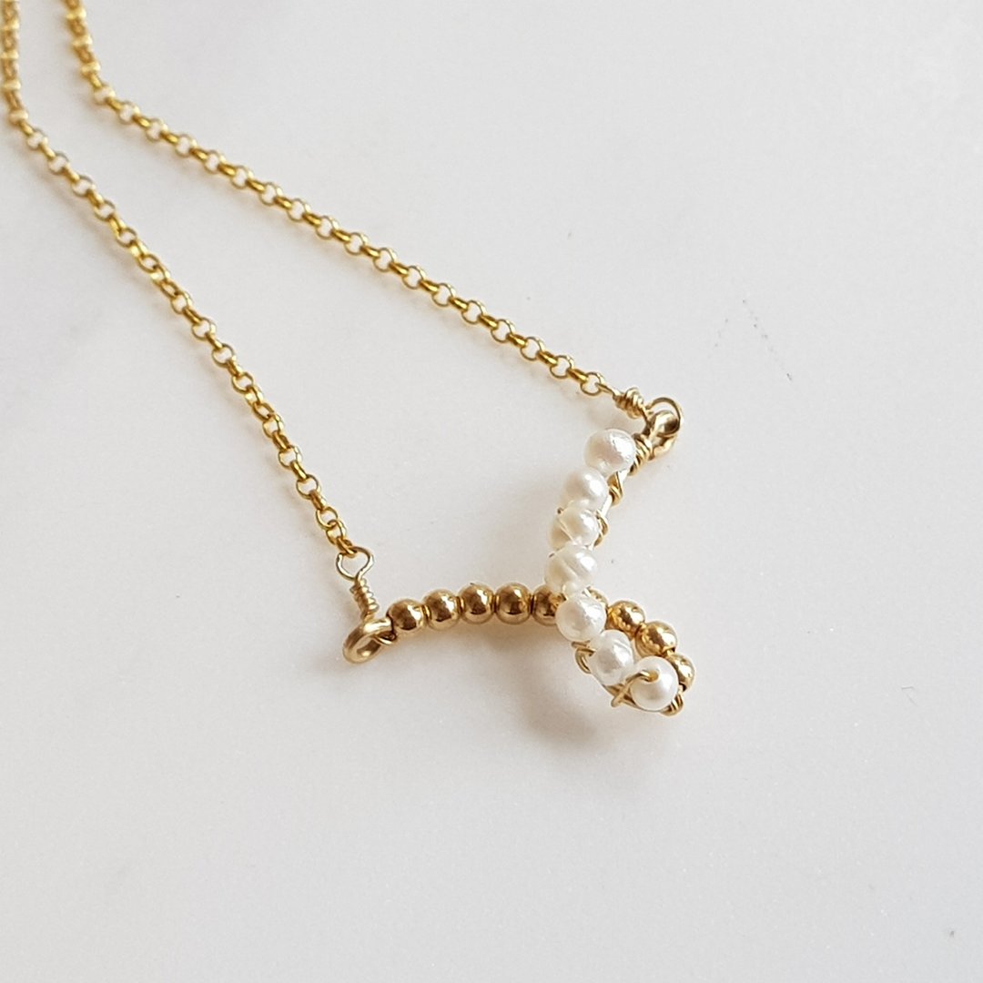 羽翼-珍惜 14k注金珍珠项链 - 项链 - 其他材质 白色