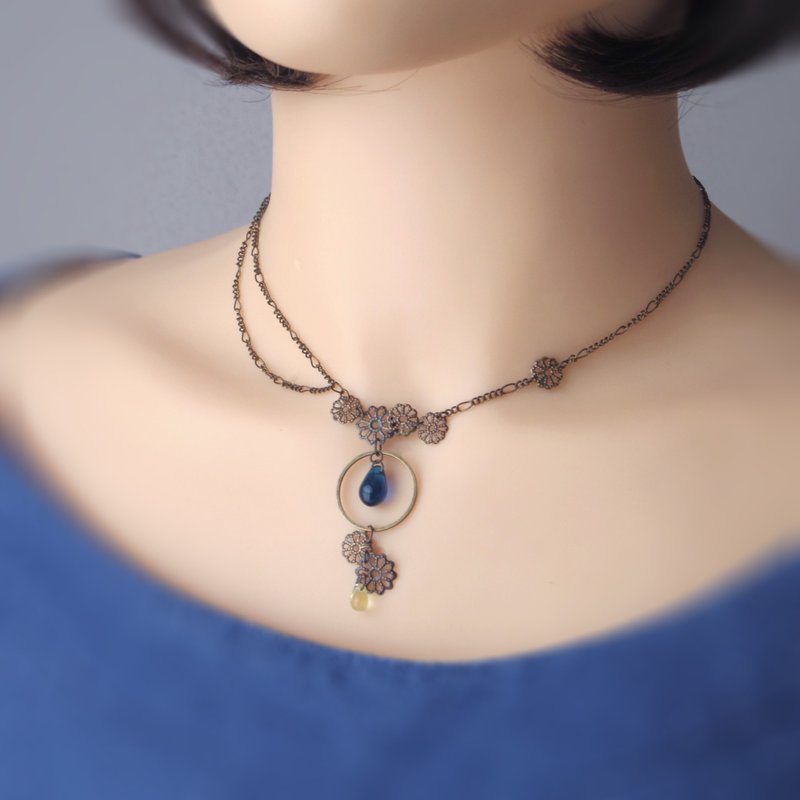 项链秘密热卖 - 项链 - 玻璃 蓝色