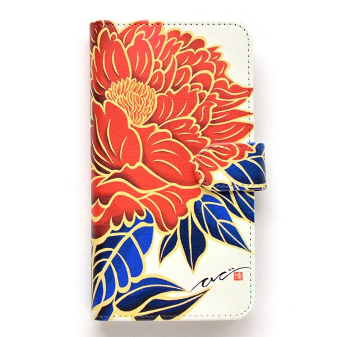 【接单定制商品】iPhone手机壳 - Red Peony - 手机壳/手机套 - 人造皮革 红色