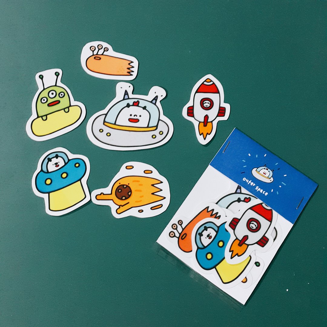 飞向宇宙/贴纸包 - 贴纸 - 纸 蓝色