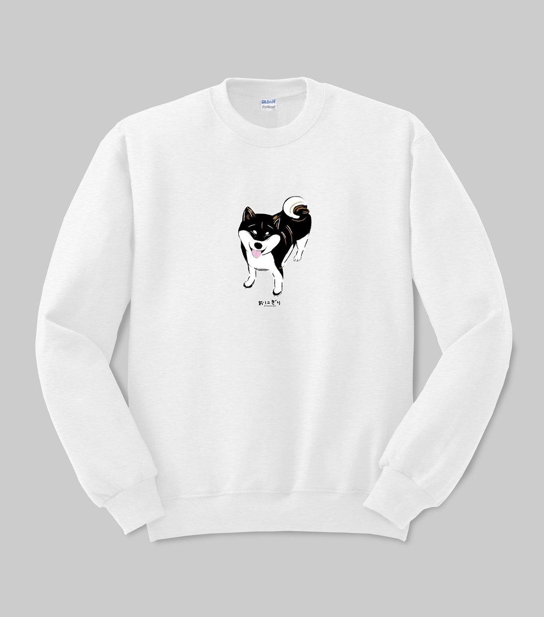 Shiba Sweatshirt│笑笑黑柴│ 内磨毛 暖暖大学T - 中性连帽卫衣/T 恤 - 棉 