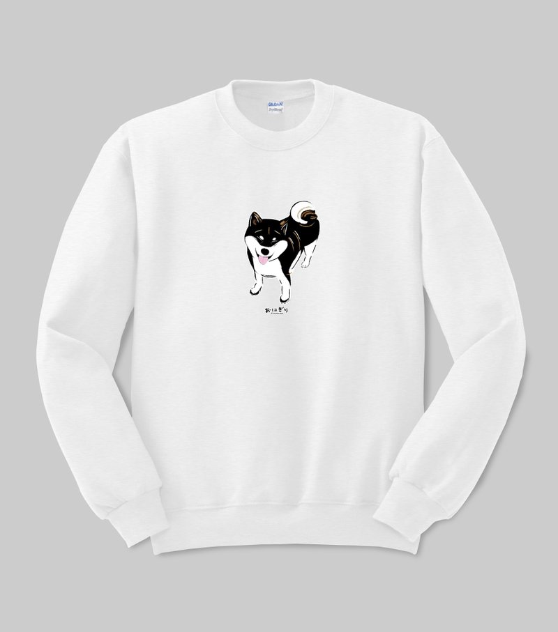 Shiba Sweatshirt│笑笑黑柴│ 内磨毛 暖暖大学T - 中性连帽卫衣/T 恤 - 棉．麻 