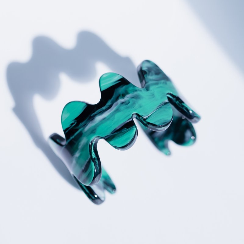 FLOW 手环黑x绿 - 手链/手环 - 压克力 绿色