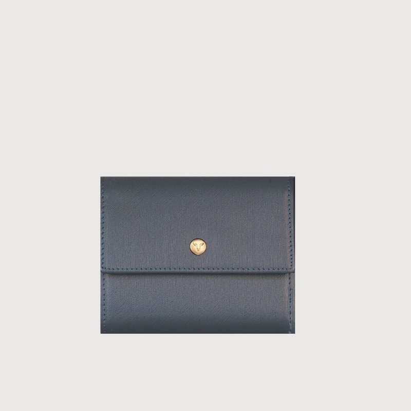 【免费升级送礼包装】艾莉丝 7卡三折短夹-蓝色/VA137W039NY - 皮夹/钱包 - 真皮 蓝色