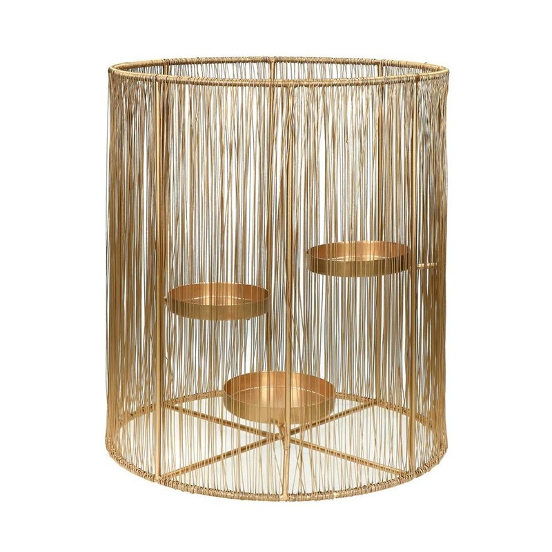 LARA Ø28CM 烛台 金色 - 蜡烛/烛台 - 其他金属 金色