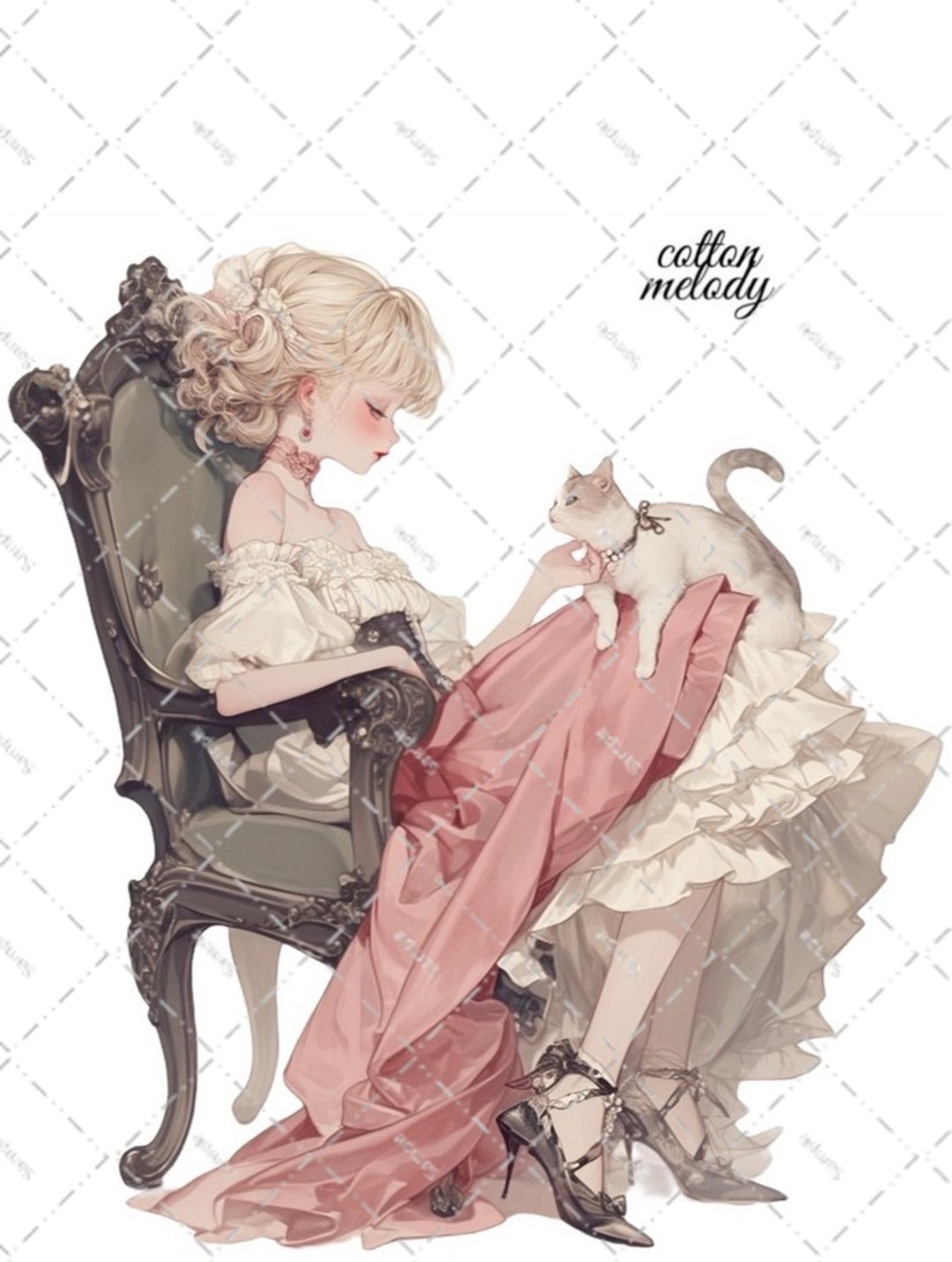original sticker no.6384 人物贴纸 原创贴纸 人物贴纸 女孩贴纸 原创人物贴纸 - 贴纸 - 纸 