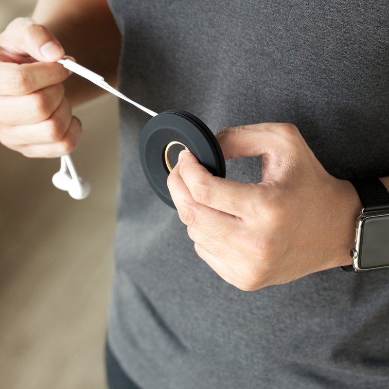 Cable YoYo 耳机收纳 黑配金色 - 卷线器/电线收纳 - 硅胶 黑色