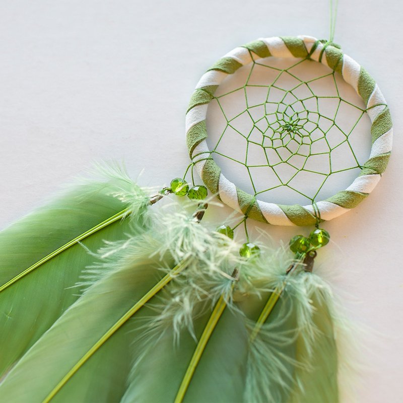 捕梦网材料包 8cm  - 夏至绿2.0(双色 修长版) - 交换礼物 - 其他 - 其他材质 绿色