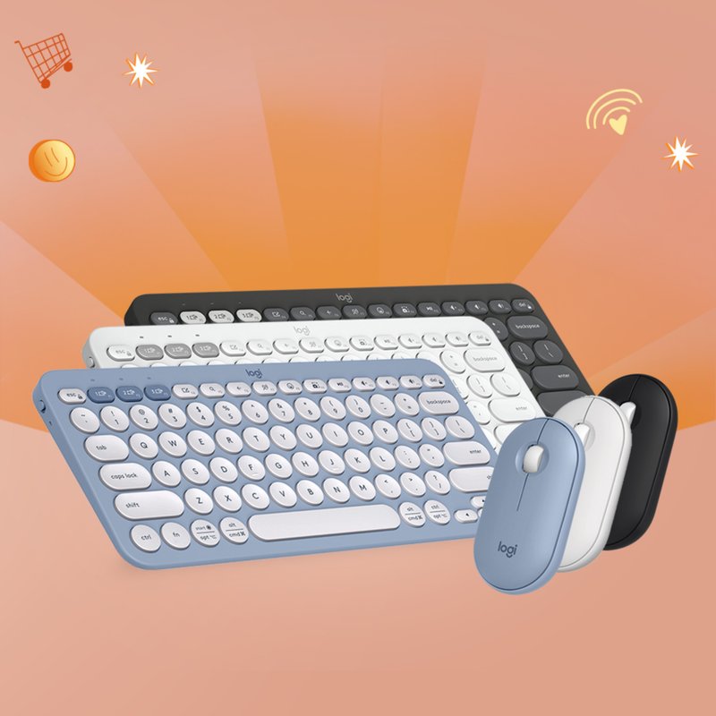 罗技 Pebble 2 Combo 鹅卵石无线键鼠组 - 电脑配件 - 塑料 