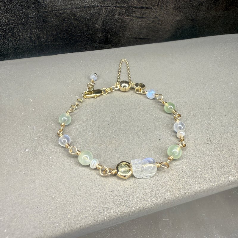 月影聚财   财富 贵人 魅力 邻手作 - 手链/手环 - 水晶 绿色