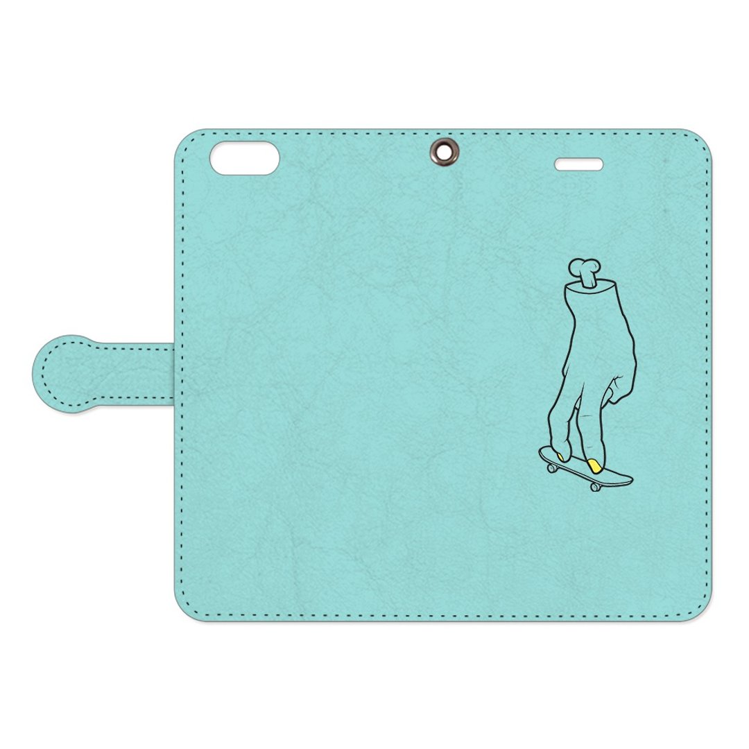 Notebook Type iPhone Case / Finger Board - 手机壳/手机套 - 真皮 蓝色