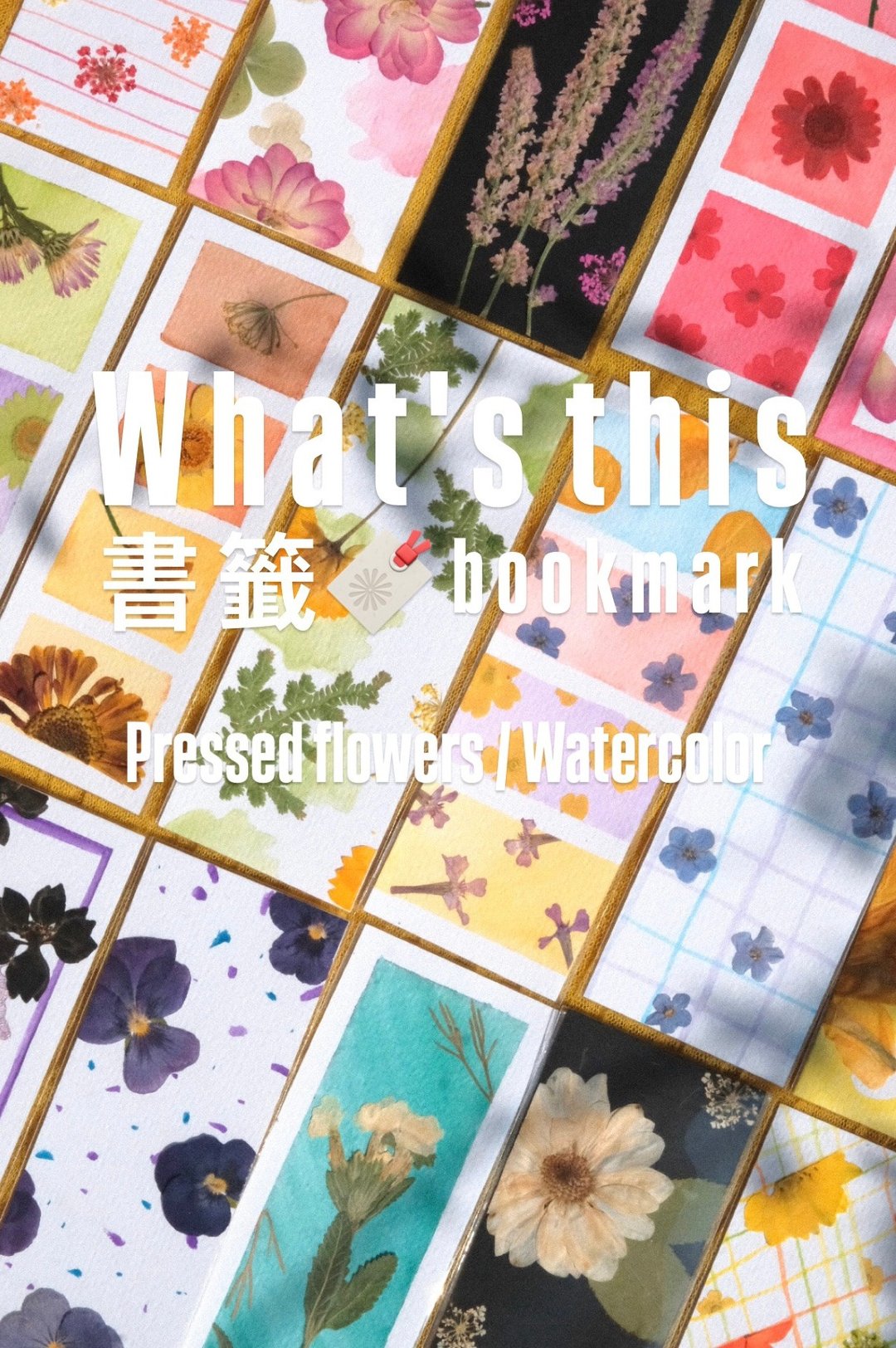 【押花书签】压花 水彩 文具 手帐 植物 花草 标本 手作 - 书签 - 植物．花 多色