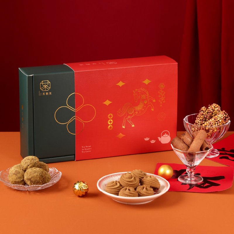【新年限定】恬茶礼盒|茶人老饕最爱的甜点礼盒 - 零食/点心 - 纸 红色