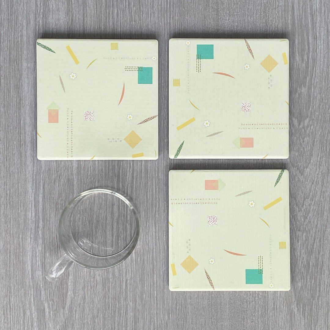 【CHICHI HOME 4入9折】暖风徐徐 陶瓷吸水杯垫/ins清新简约 - 杯垫 - 陶 