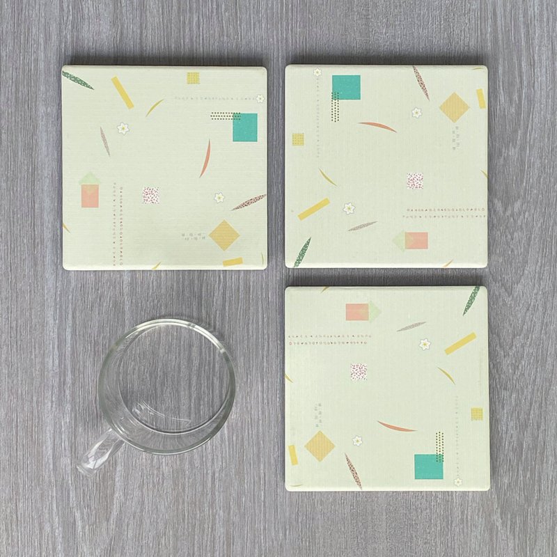 【CHICHI HOME 4入9折】暖风徐徐 陶瓷吸水杯垫/ins清新简约 - 杯垫 - 陶 