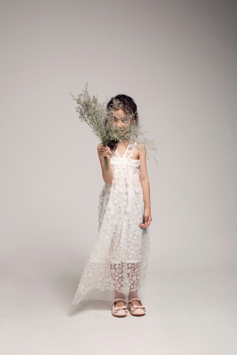Floral Embellished Dress / FW2018 - 童装礼服/连衣裙 - 其他材质 