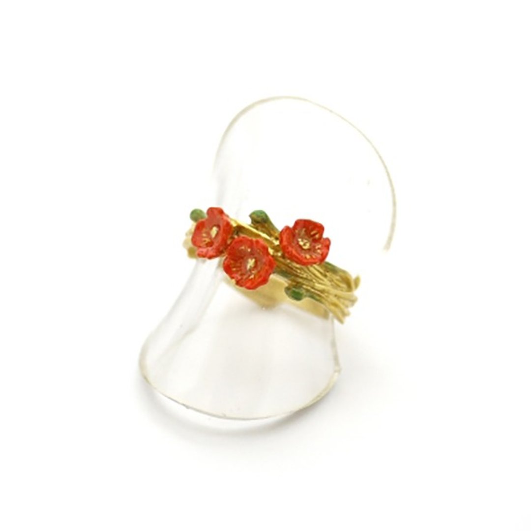 Poppy Ring Poppy Ring / Ring RN096 - 戒指 - 其他金属 橘色