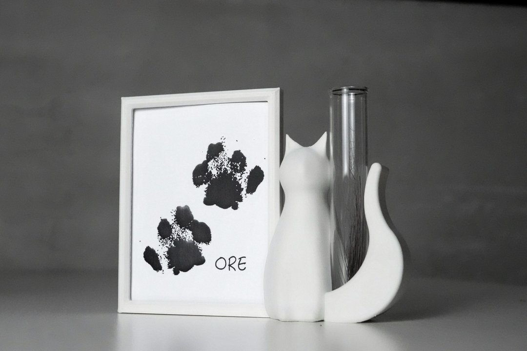 PRINTING LIFE / 猫须收集瓶 猫 手印 送礼 礼盒 磁吸 壁饰 摆饰 - 摆饰 - 环保材料 