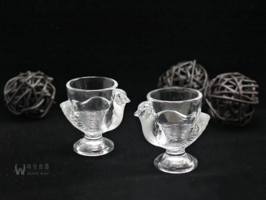 母鸡孵蛋杯 (餐具/旧货/老物/玻璃/动物/鸡蛋/仪式感) - 玻璃杯 - 玻璃 透明