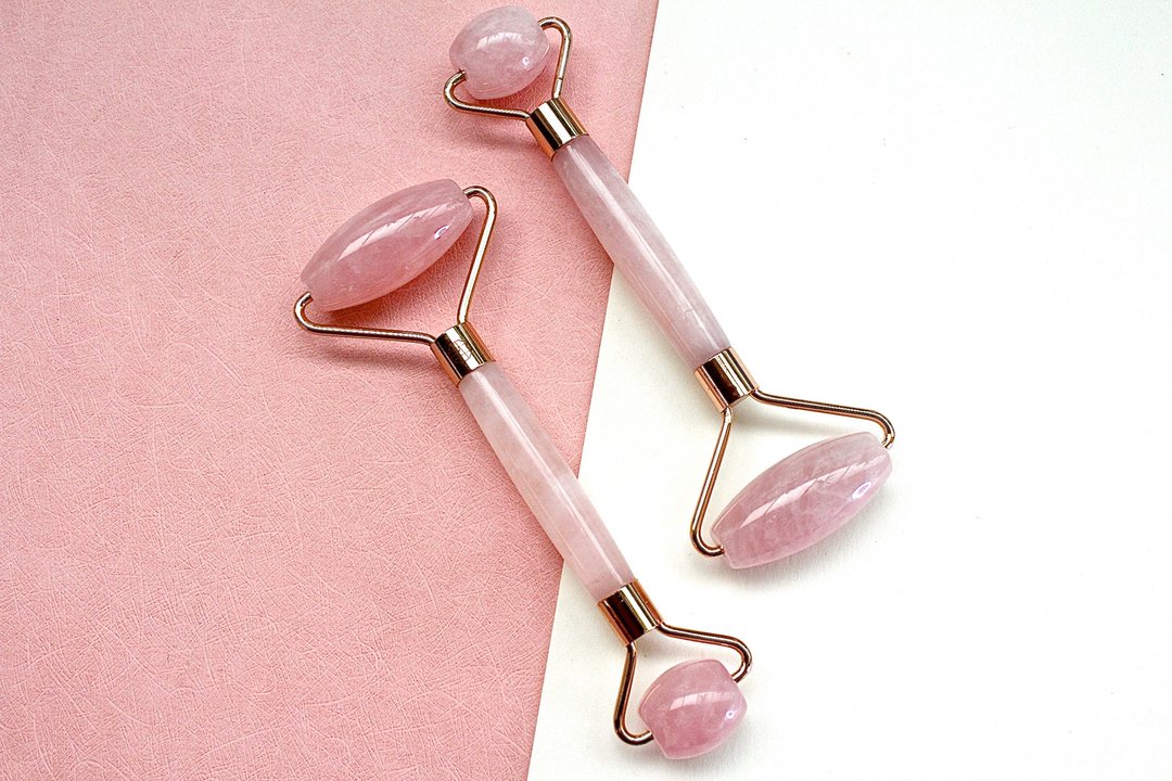 天然粉水晶 Rose Quartz 美颜棒 - 桃花- - 脸部按摩/清洁工具 - 水晶 粉红色