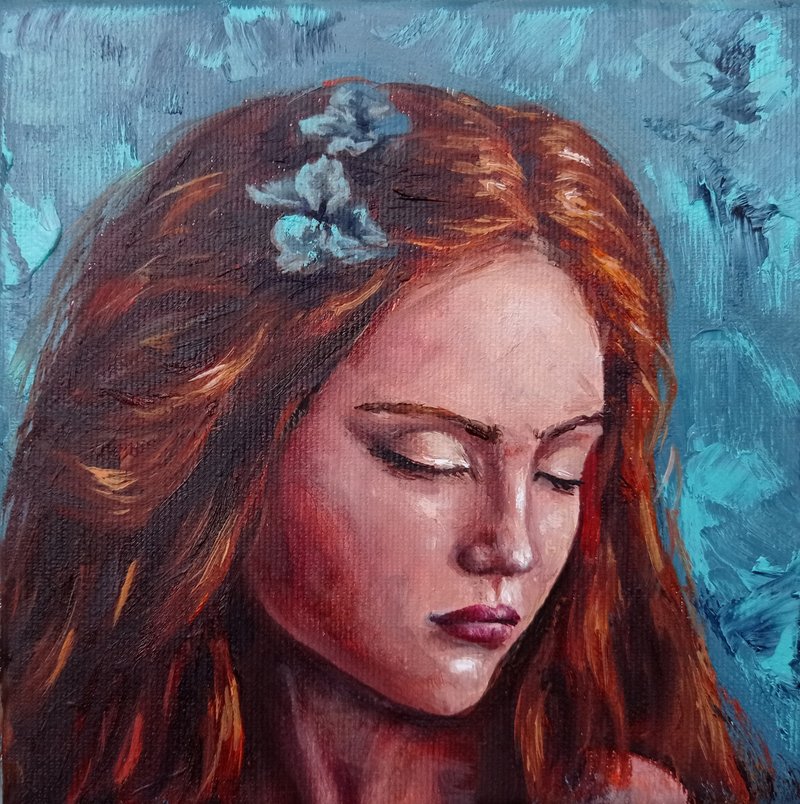 Girl Handmade Painting Fairy Wall Art Original Wall Decor Living Room Picture - 海报/装饰画/版画 - 其他材质 多色