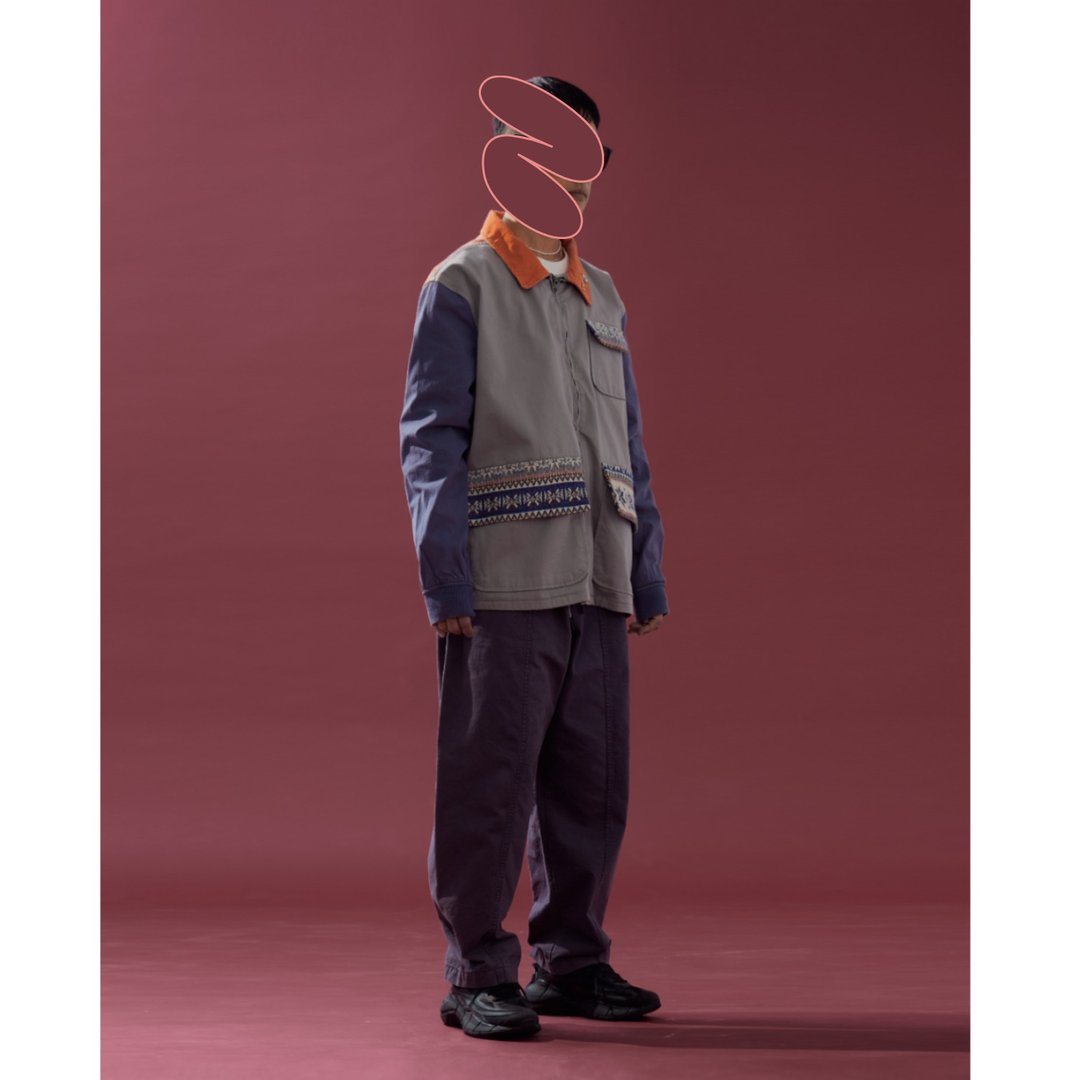 RENASCENCE 灰色灯芯绒领口工装外套 - 男装外套 - 棉 灰色