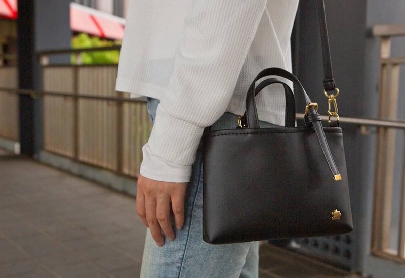 -台湾原创C.L.M纯素皮革经典托特包mini - 手提包/手提袋 - 乳胶 粉红色