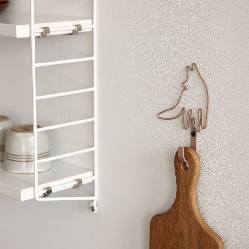 Dailylike 壁面衣帽挂钩(单入)-狐狸2,E2D47975 - 衣架/挂勾 - 其他金属 咖啡色